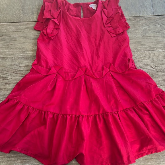 Girls Gymboree ruffle red dress size 5 - Picture 2 of 4